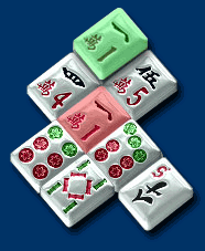 De Getal 1 Mahjong steen ligt niet vrij, er kan geen paar worden gemaakt
